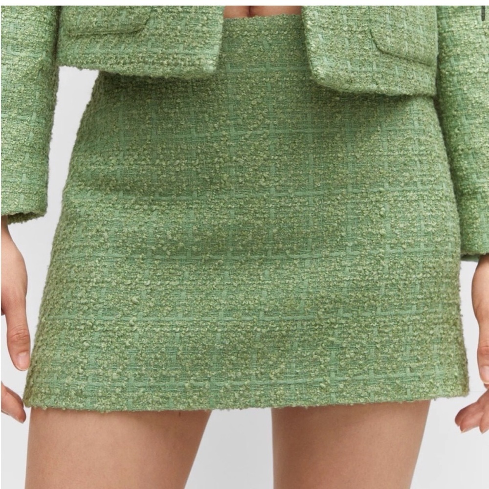 Mango Vibrant Green Mini Skirt